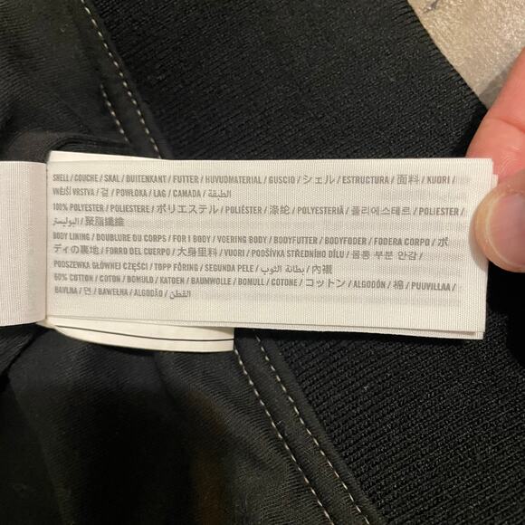 Hollister Classic Bomber Jacket Water Resistant Tan Black Zip Front Men’s sz M - Picture 16 of 16